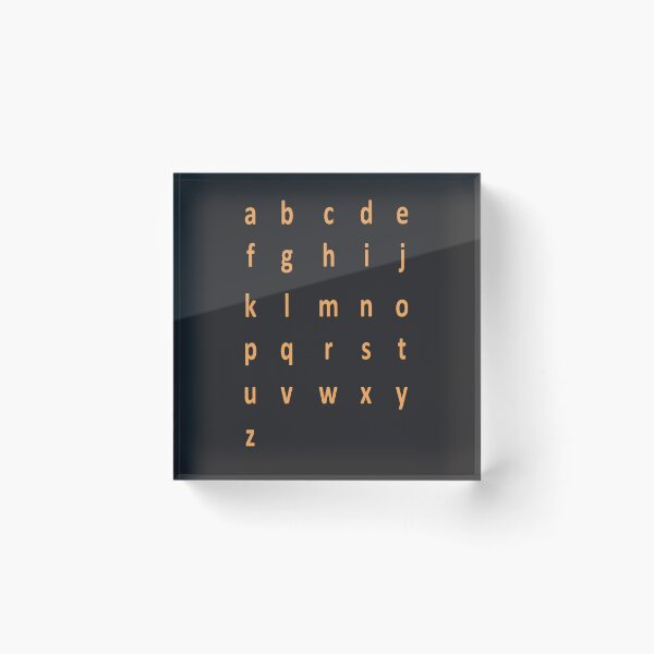 Artikelvorschau, komplettes Alphabet - orange entworfen und verkauft von ZiphGames.