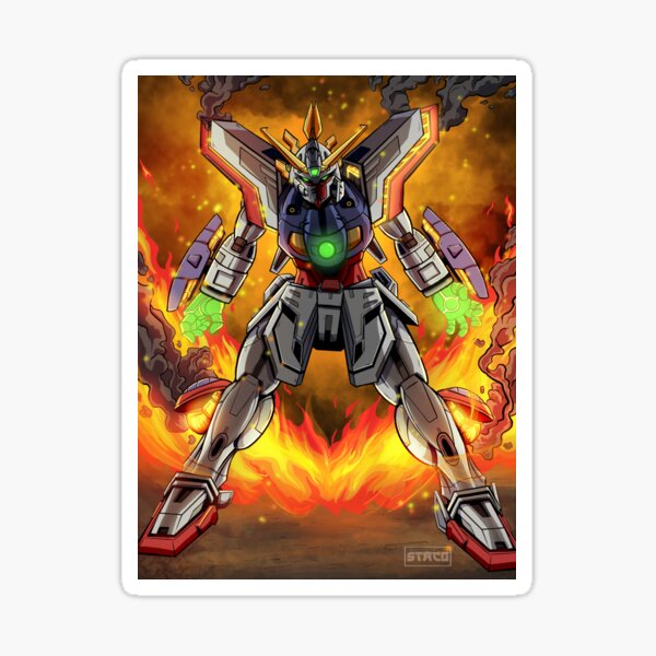 Vista previa del artículo con la obra «Gundam brillante», diseñado y vendido por Steven Tacoronte.