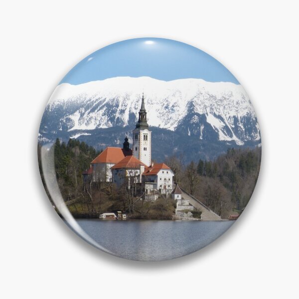 Item preview, Lake Bled in Winter designed and sold by Tjaša Rome.