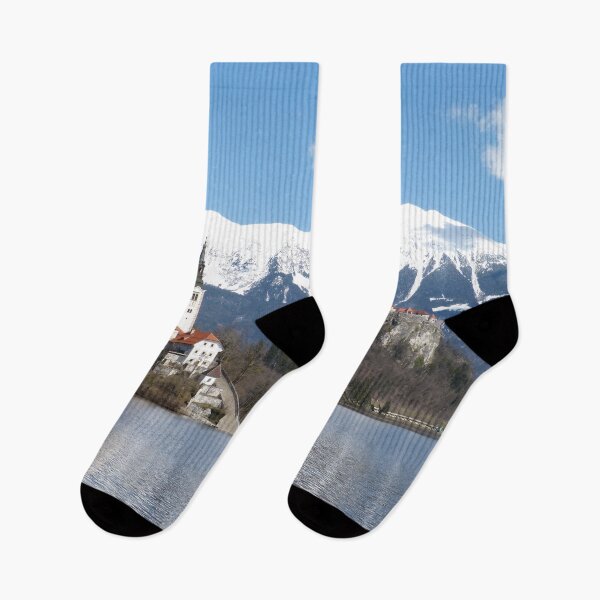 Item preview, Lake Bled in Winter designed and sold by Tjaša Rome.