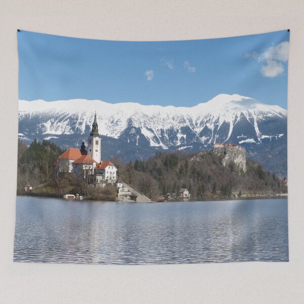 Item preview, Lake Bled in Winter designed and sold by Tjaša Rome.
