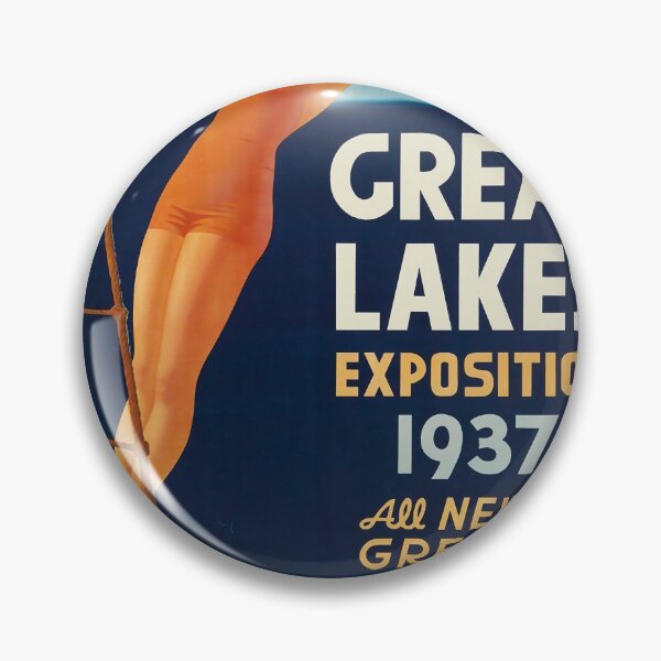 Artikelvorschau, 1937 Great Lakes exposition retro poster entworfen und verkauft von CorasPosters.