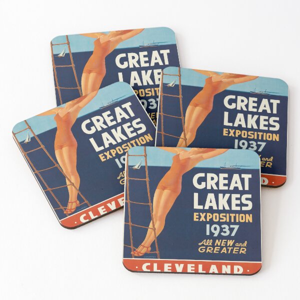 Item preview, 1937 Great Lakes exposition retro poster designed and sold by CorasPosters.