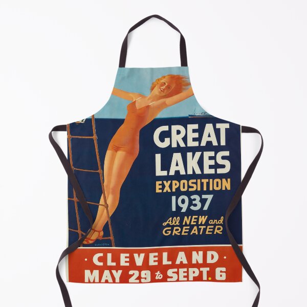 Item preview, 1937 Great Lakes exposition retro poster designed and sold by CorasPosters.