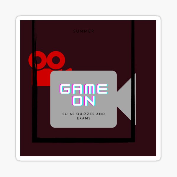 Game on so as quizzes Sticker
