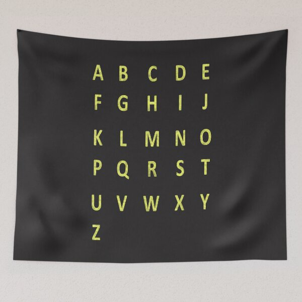 Item preview, complete alphabet - yellow suede designed and sold by ZiphGames.
