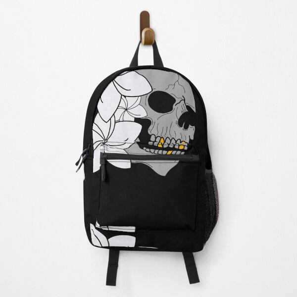 Item preview, Skull and white frangipani flowers designed and sold by BV-creas.