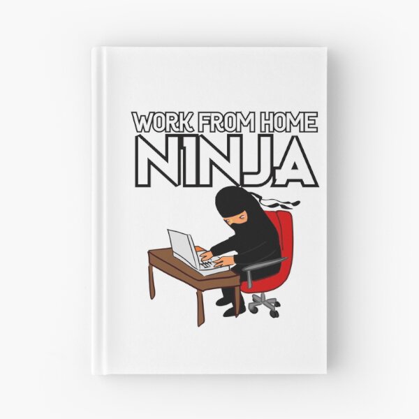 Item preview, Work from Home Ninja Black and White designed and sold by Teamworkdream.