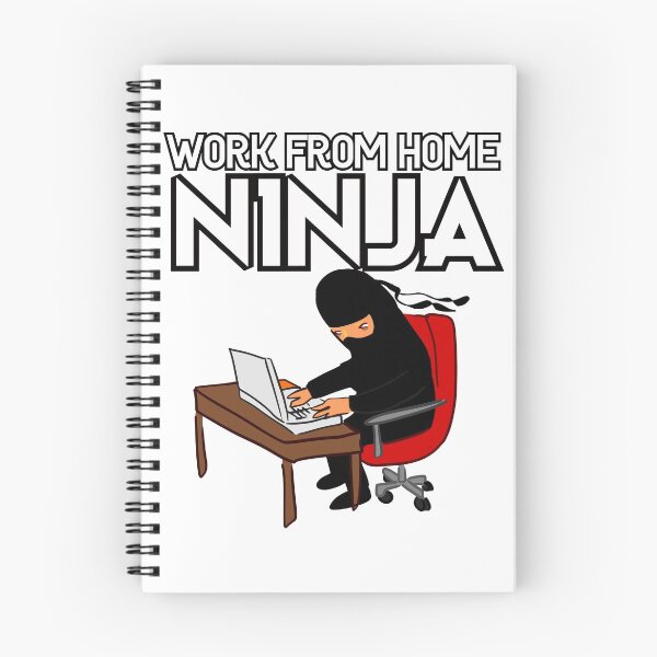 Item preview, Work from Home Ninja Black and White designed and sold by Teamworkdream.