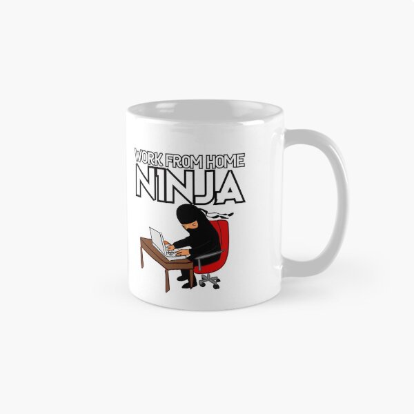 Item preview, Work from Home Ninja Black and White designed and sold by Teamworkdream.