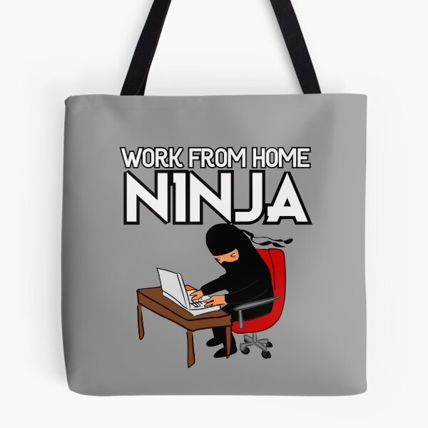 Item preview, Work from Home Ninja Black and White designed and sold by Teamworkdream.