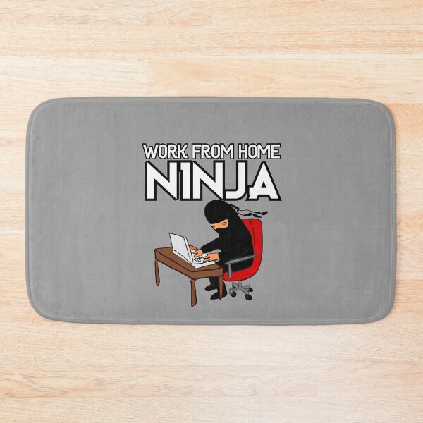 Item preview, Work from Home Ninja Black and White designed and sold by Teamworkdream.