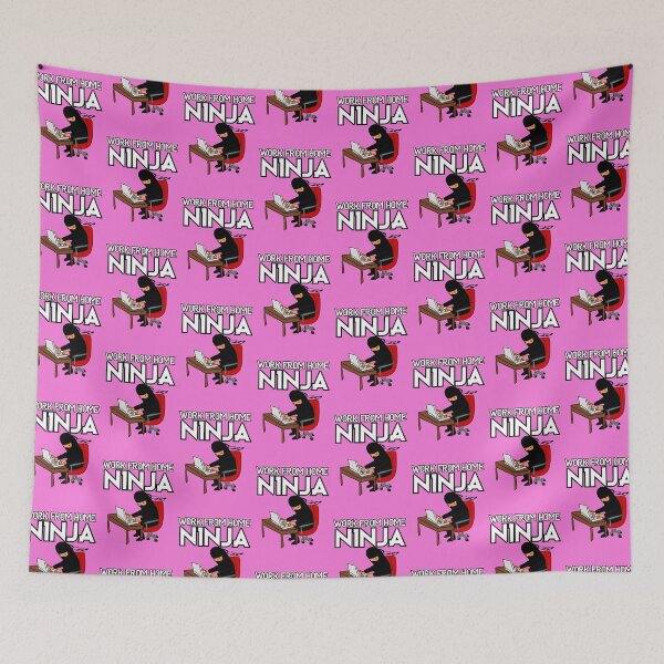 Item preview, Work from Home Ninja Black and White designed and sold by Teamworkdream.