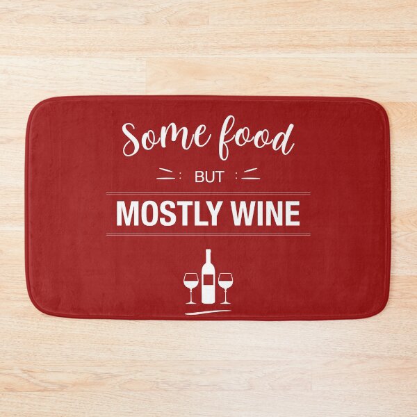 Item preview, Some Food but Mostly Wine illustration designed and sold by EaolaDesign.