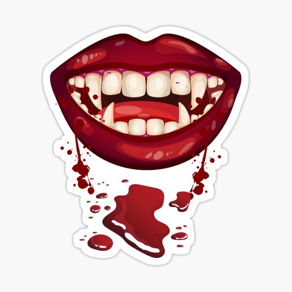 Bloody Lips vinyl sticker