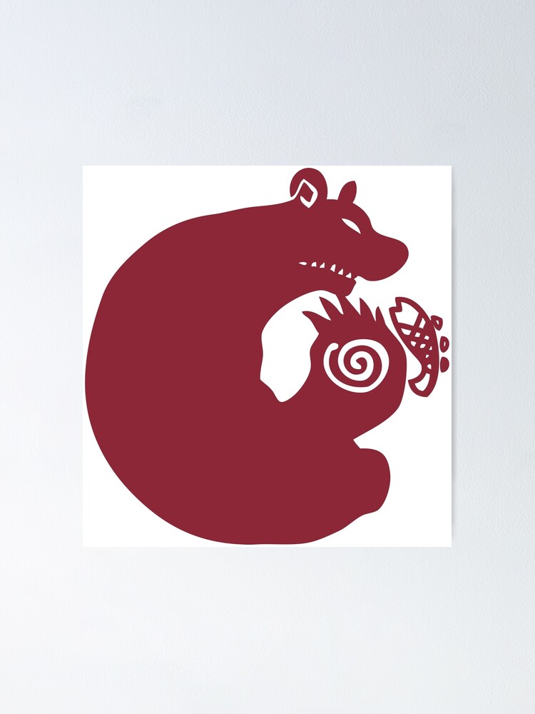 "The Seven Deadly Sins - The Grizzly Sin of Sloth (Red)" Poster for