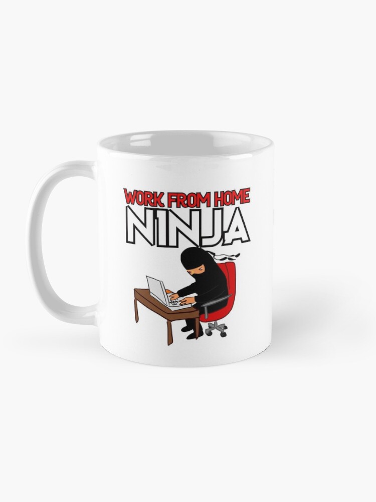 Alternate view of Work from Home Ninja Red Mug
