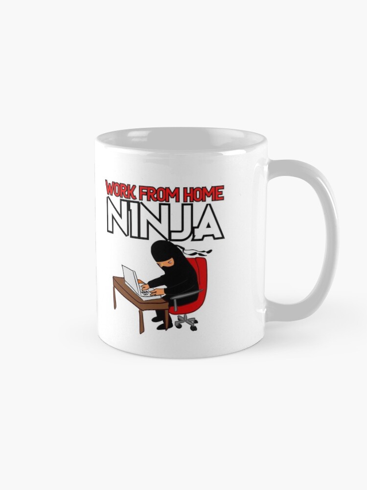 Alternate view of Work from Home Ninja Red Mug