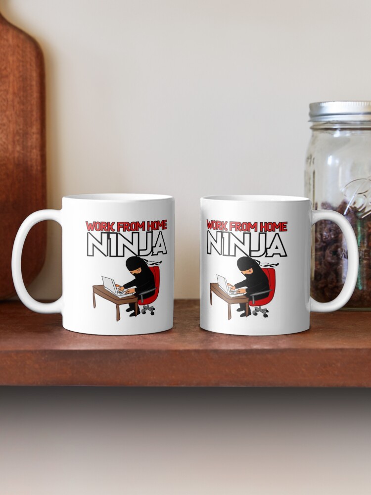 Alternate view of Work from Home Ninja Red Mug