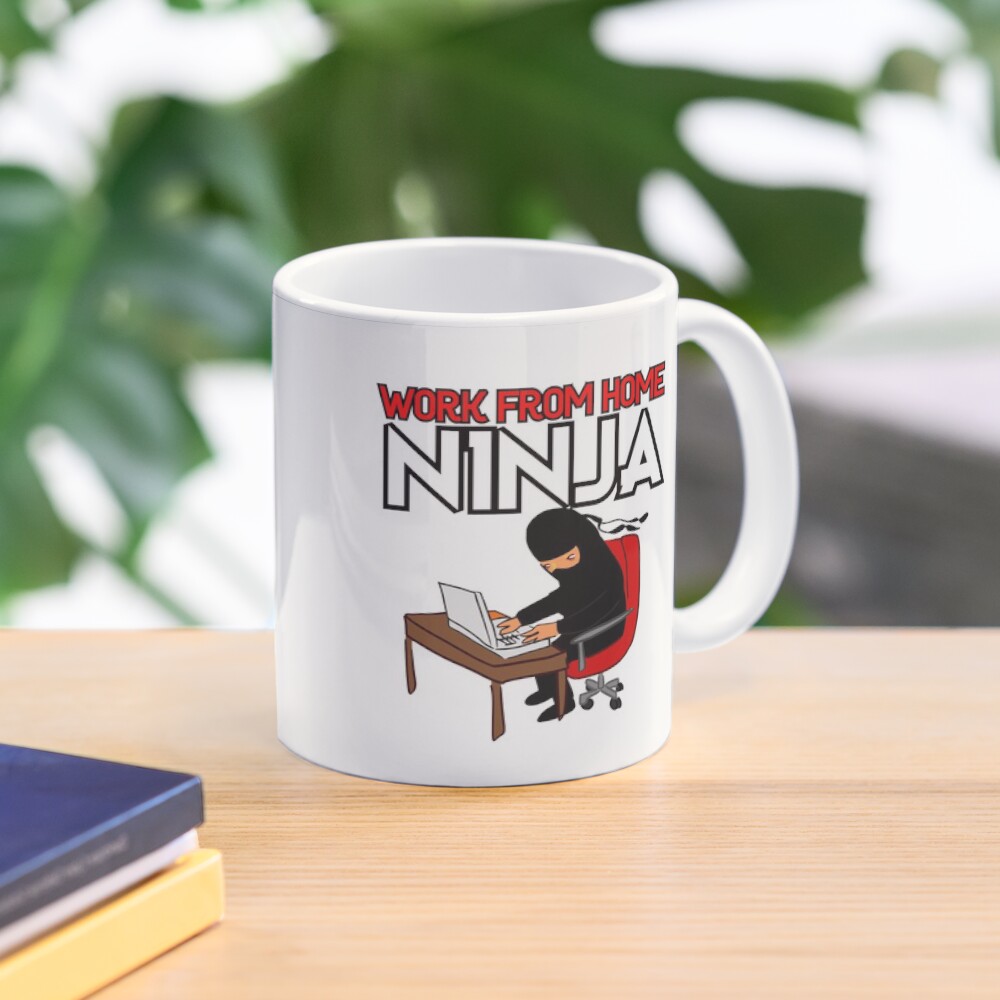 Work from Home Ninja Red Mug