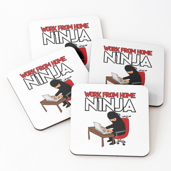 Item preview, Work from Home Ninja Red designed and sold by Teamworkdream.