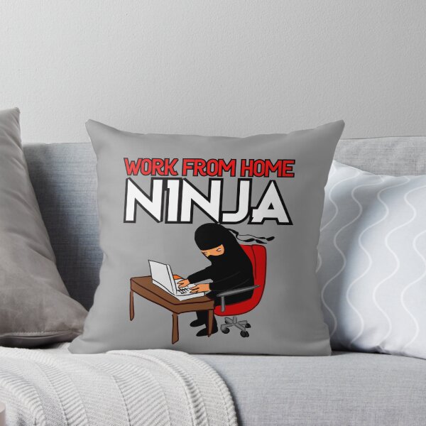 Item preview, Work from Home Ninja Red designed and sold by Teamworkdream.