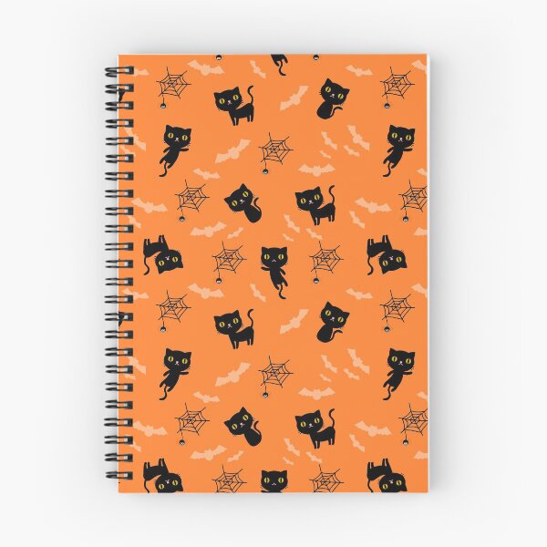 Item preview, Halloween Pattern with Halloween Cats and Bats designed and sold by JayStacksArt.