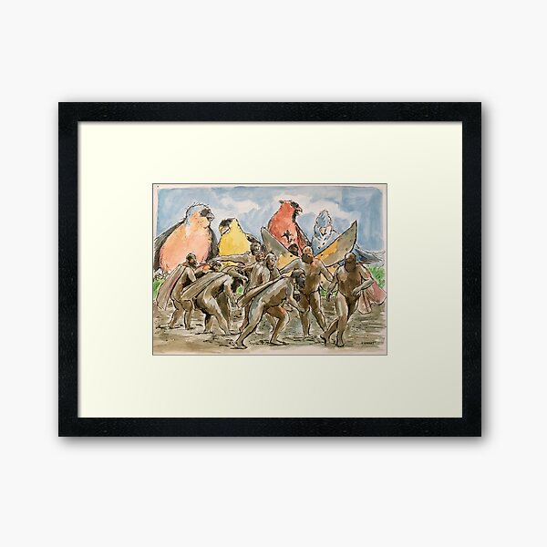 Walnutball Scrum! Framed Art Print