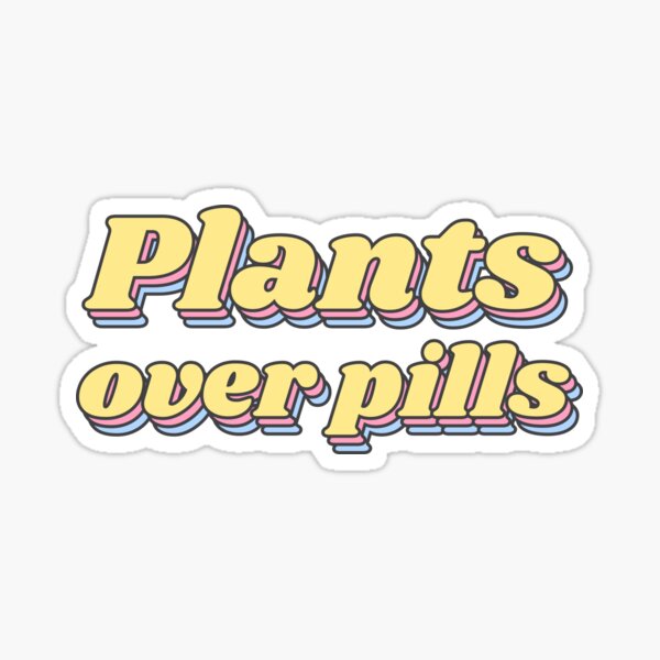Vista previa del artículo con la obra «Plantas sobre pastillas», diseñado y vendido por vegansfacts.