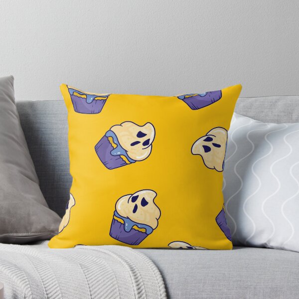 Item preview, Halloween Pattern with Halloween Ghost Cupcakes designed and sold by JayStacksArt.