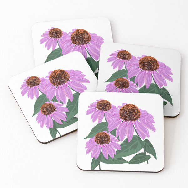 Item preview, Three Coneflowers designed and sold by Katie Morris Art.