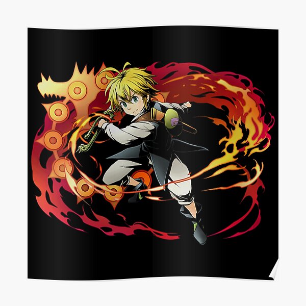 Meliodas Posters Redbubble - robloxdesign roblox the dragon sin of wraith meliodas