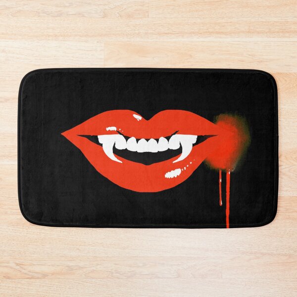 Item preview, Bloody red lips- Vampire Fangs with dripping blood designed and sold by Urvashi Patel.