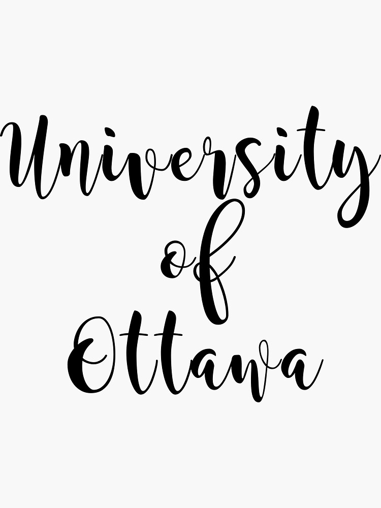 "University of Ottawa" Sticker for Sale by nicolaadira Redbubble