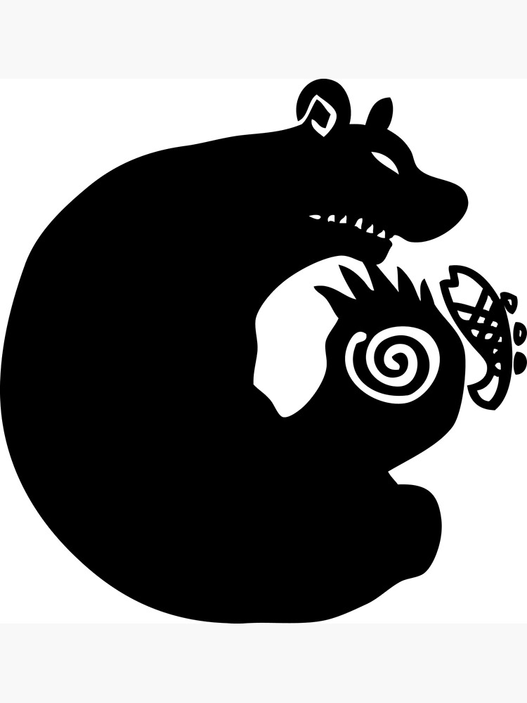 "The Seven Deadly Sins The Grizzly Sin of Sloth (Black)" Canvas Print