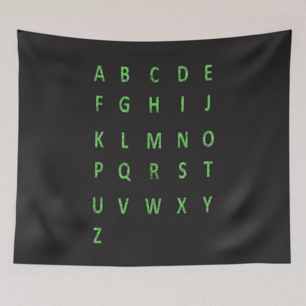 Artikelvorschau, komplettes Alphabet - grün entworfen und verkauft von ZiphGames.