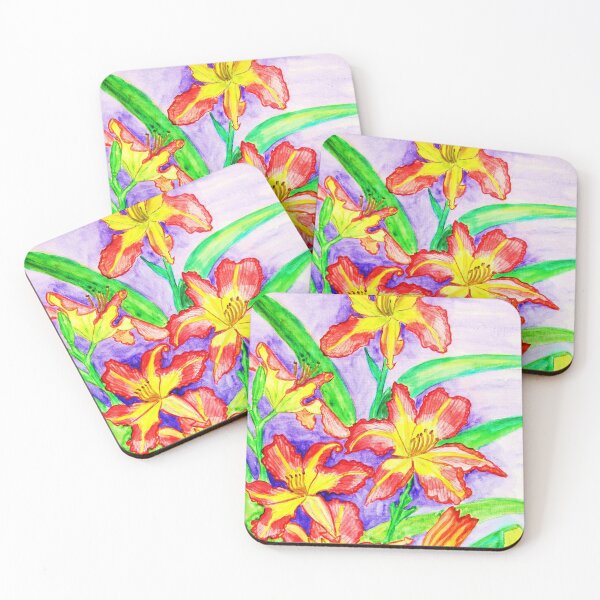 Item preview, Yelllow-pink lilies designed and sold by Irina Afonskaya.