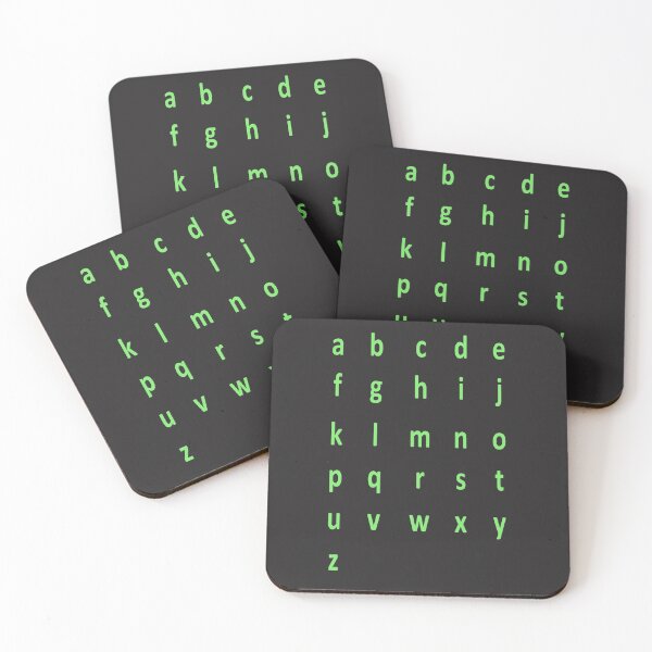 Aperçu de l'œuvre alphabet complet - vert créée et vendue par ZiphGames.