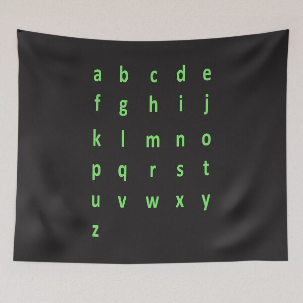 Artikelvorschau, komplettes Alphabet - grün entworfen und verkauft von ZiphGames.