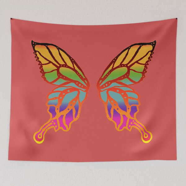 Item preview, Butterfly Faerie Wings you can wear!!!! (Sunset Rainbow) designed and sold by foxandtigersden.
