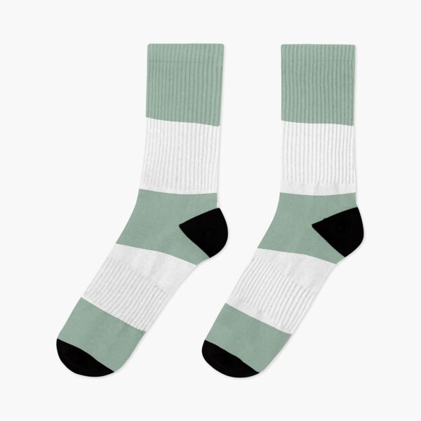 Item preview, Large MUTED GREEN and WHITE Horizontal STRIPES designed and sold by RachelMacht.