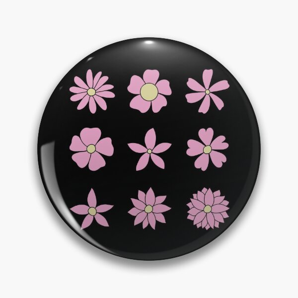 Item preview, Bib Flowers Pack in Pastel Pink on Black designed and sold by CottoVerdi.