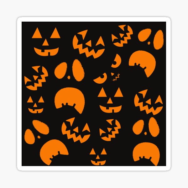 Item preview, halloween pumpkin face pattern jack o lantern designed and sold by GoodyLeo.