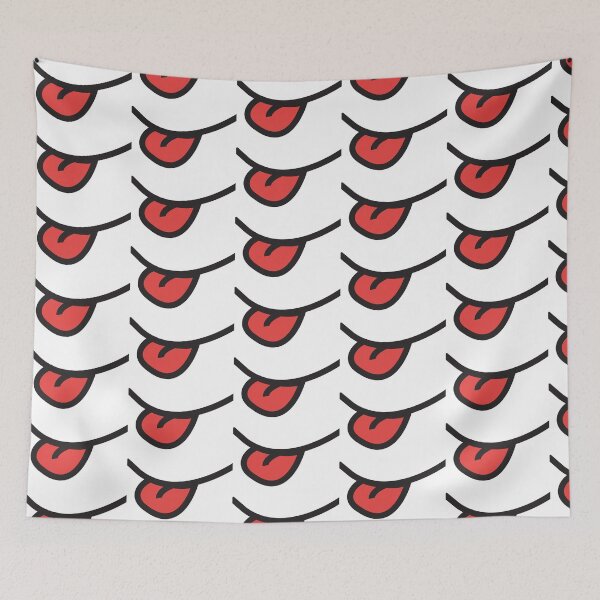 Item preview, Cheeky grin. Poking tongue out. Black, white, pink. Cartoon, unisex designed and sold by JellyBeenzz.