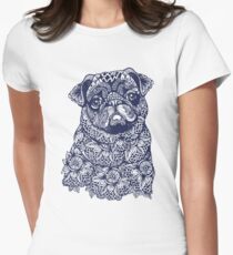 Camiseta entallada para mujer Mandala de Pug