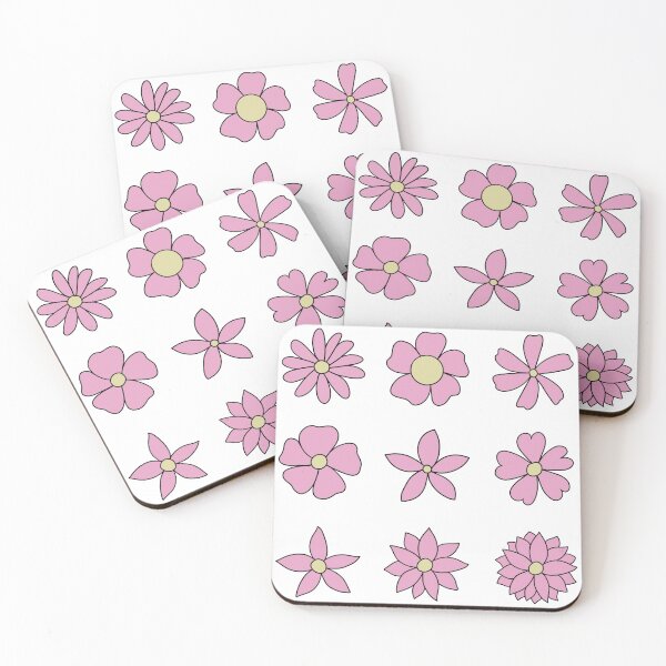 Item preview, Bib Flowers Pack in Pastel Pink on White designed and sold by CottoVerdi.