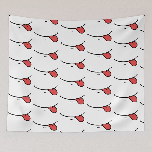 Item preview, Cheeky grin. Poking tongue out. Black, pink. Cartoon, unisex designed and sold by JellyBeenzz.