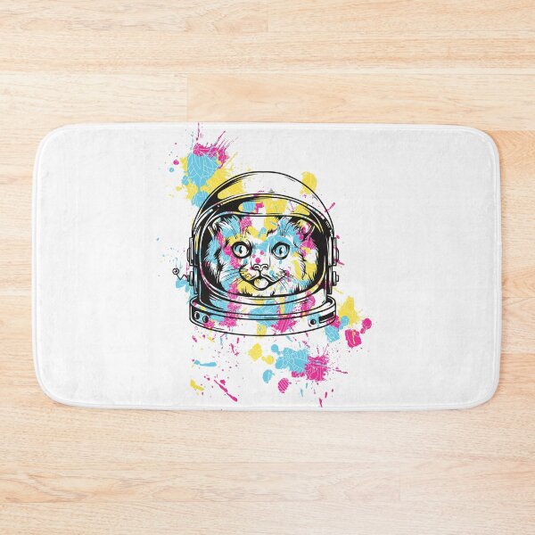 Aperçu de l'œuvre Chat de l'espace drôle créée et vendue par Mastersheets.