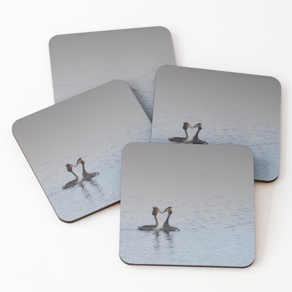 Item preview, Grebes with necks making a heart shape designed and sold by MendipBlue.