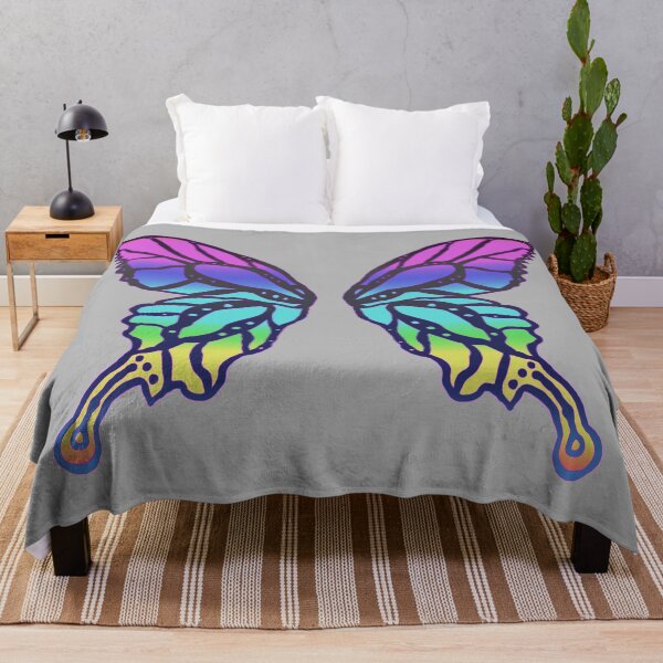 Item preview, Butterfly Faerie Wings you can wear!!!! (Stormy Rainbow) designed and sold by foxandtigersden.